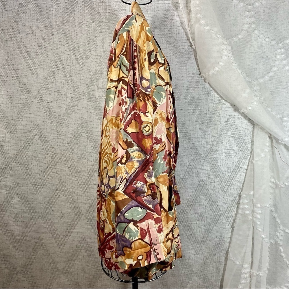 Vintage Barrie Stephens abstract floral print oversized boyfriend blazer - Picture 5 of 8